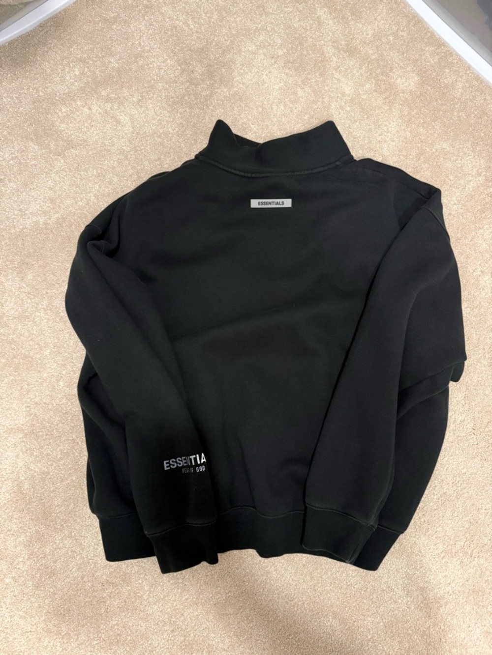 Fear of God ESSENTIALS Black Half-Zip Pullover - Picture 3 of 3